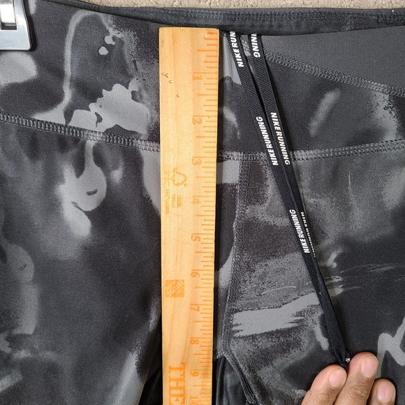 Nike Pants Women S Black Dri Fit Twisted Dri Fit Capri Leggings Drawstring - Picture 8 of 14